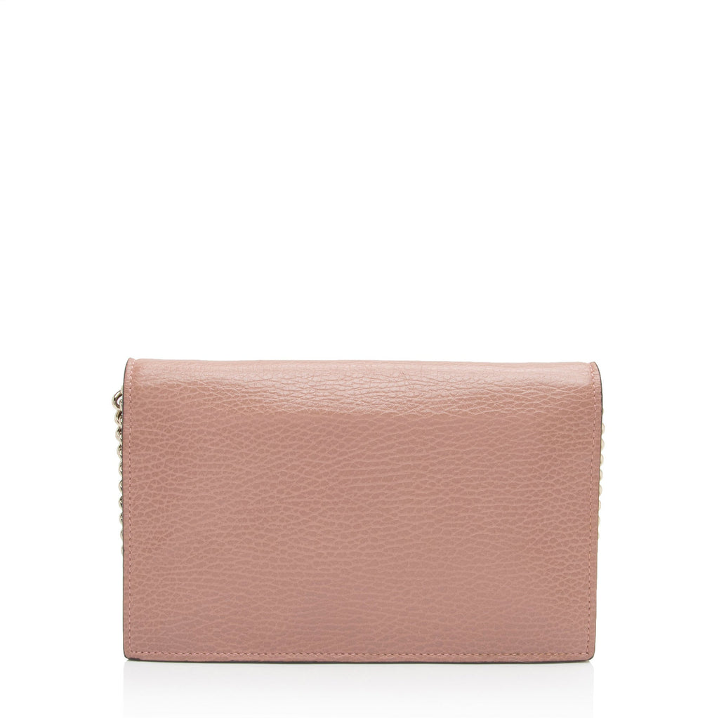 Gucci Leather Interlocking G Chain Wallet (SHF-ynDxvx)