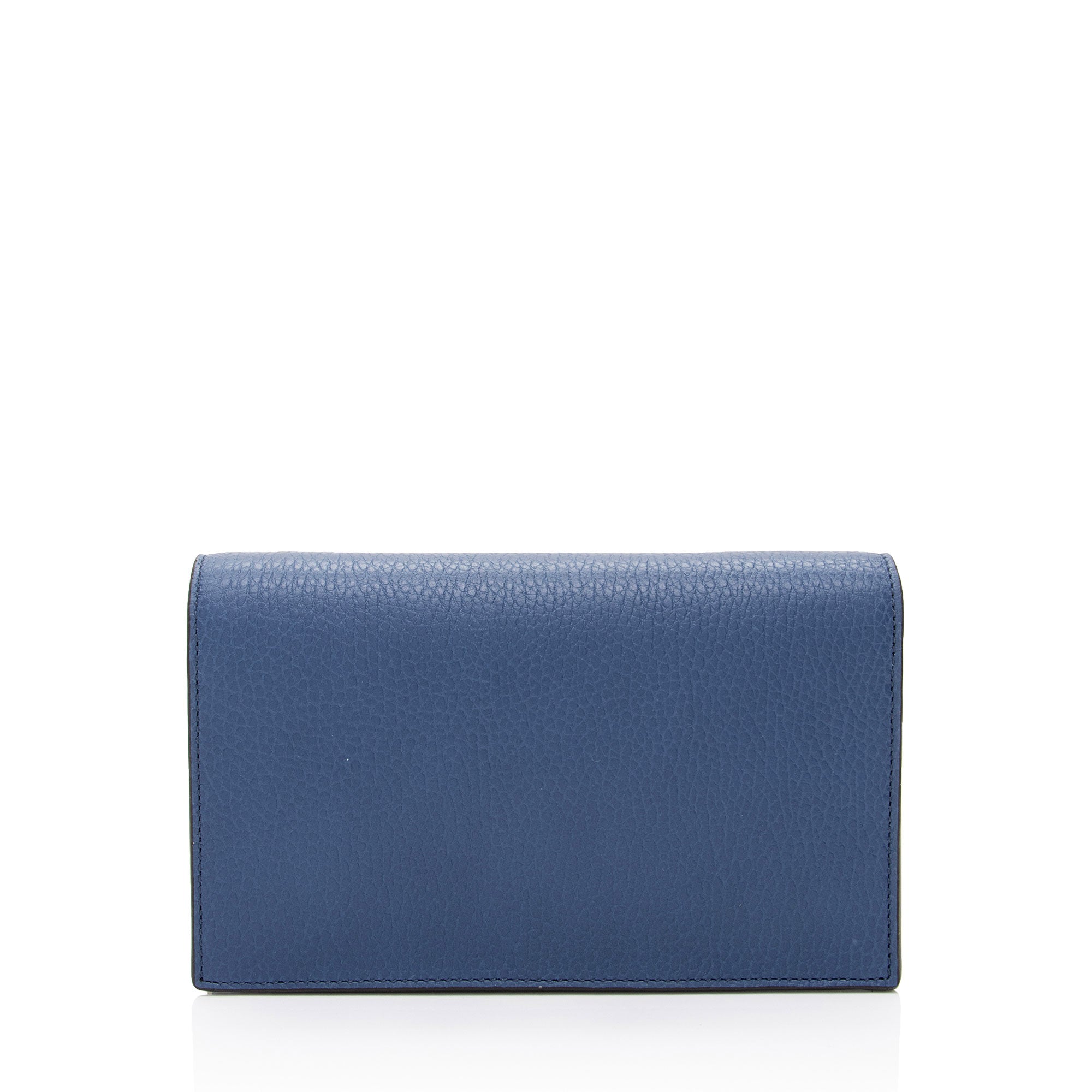 Gucci Grained Calfskin Interlocking G Chain Wallet (SHF-hln5dz)
