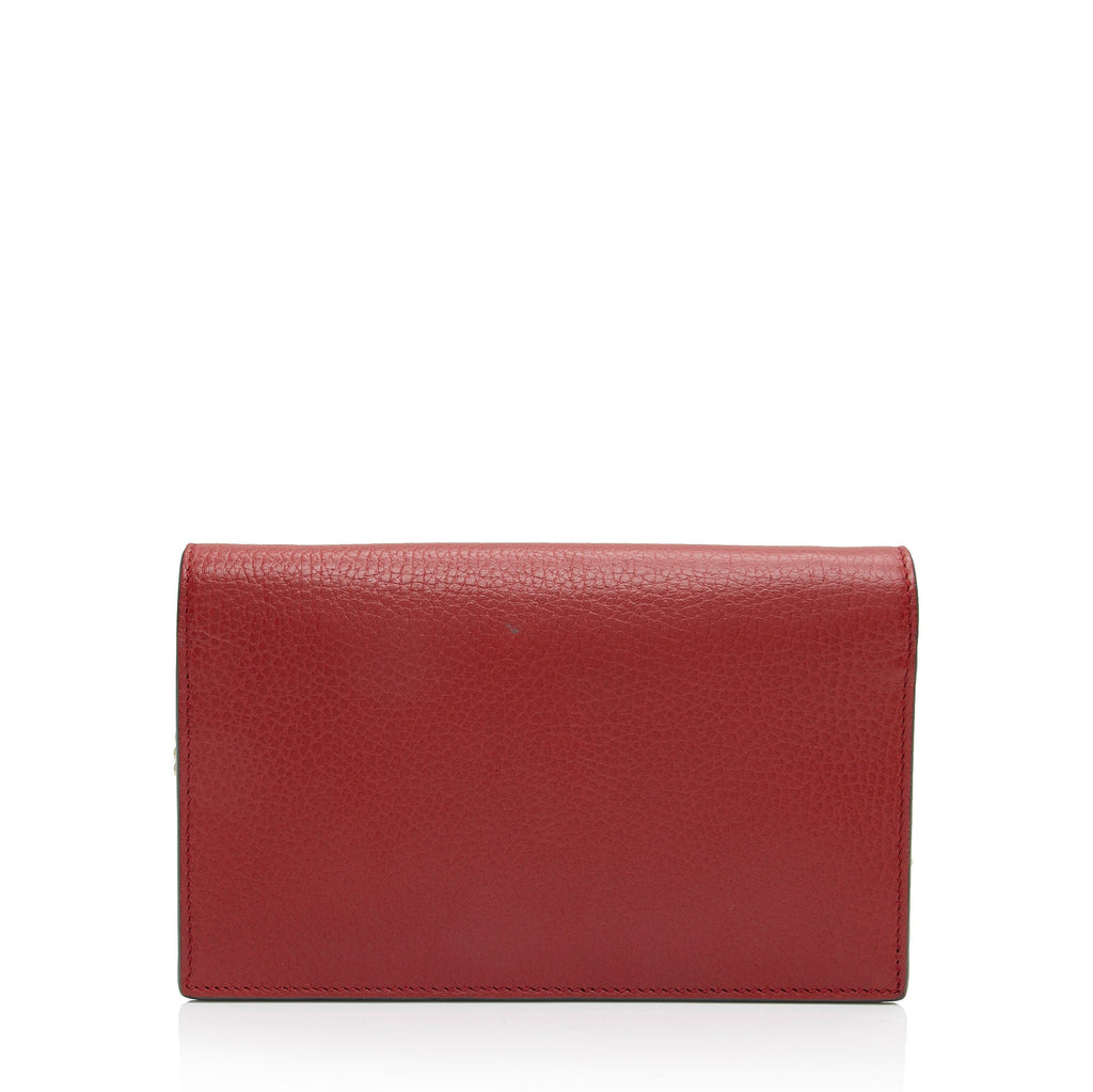 Gucci Grained Calfskin Interlocking G Chain Wallet (SHF-SJaalH)