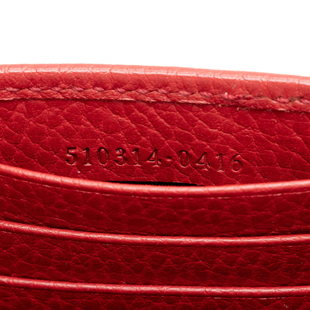 Gucci Grained Calfskin Interlocking G Chain Wallet (SHF-SJaalH)