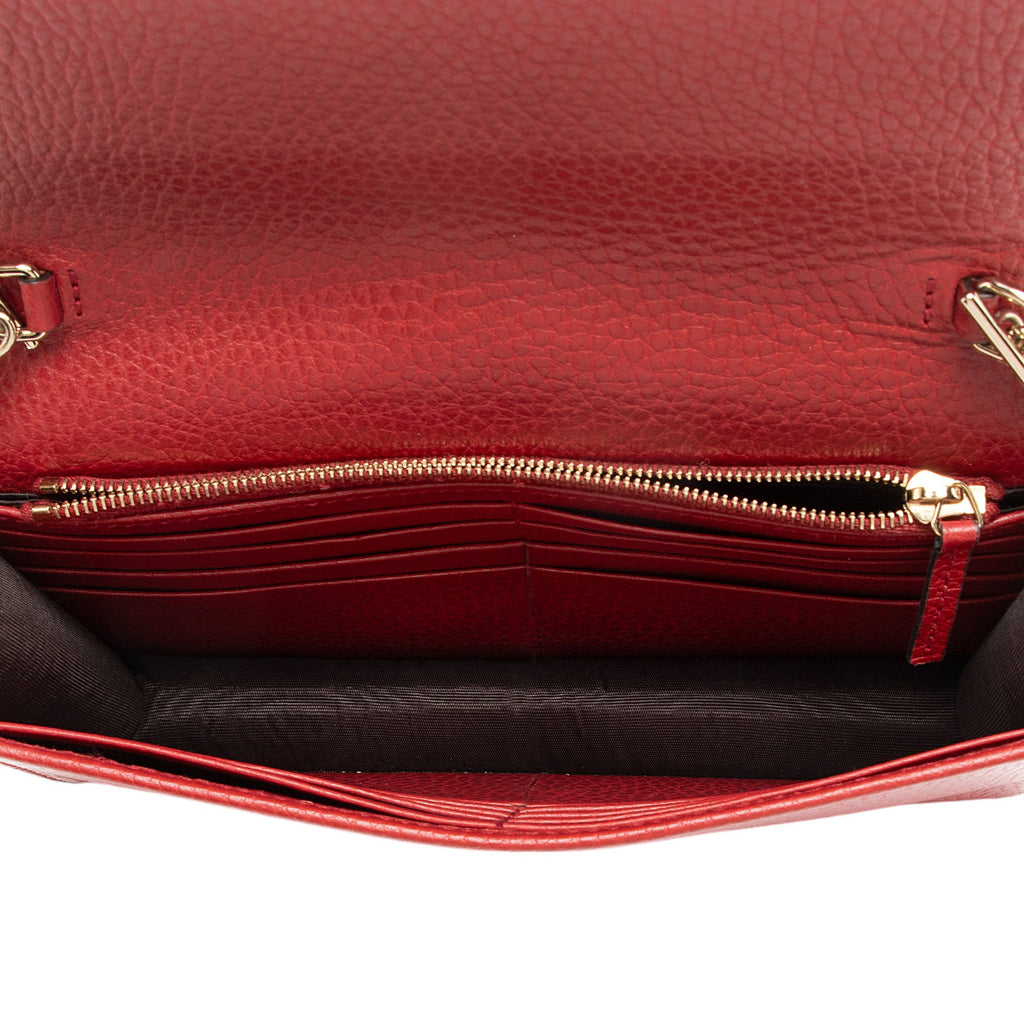 Gucci Grained Calfskin Interlocking G Chain Wallet (SHF-SJaalH)