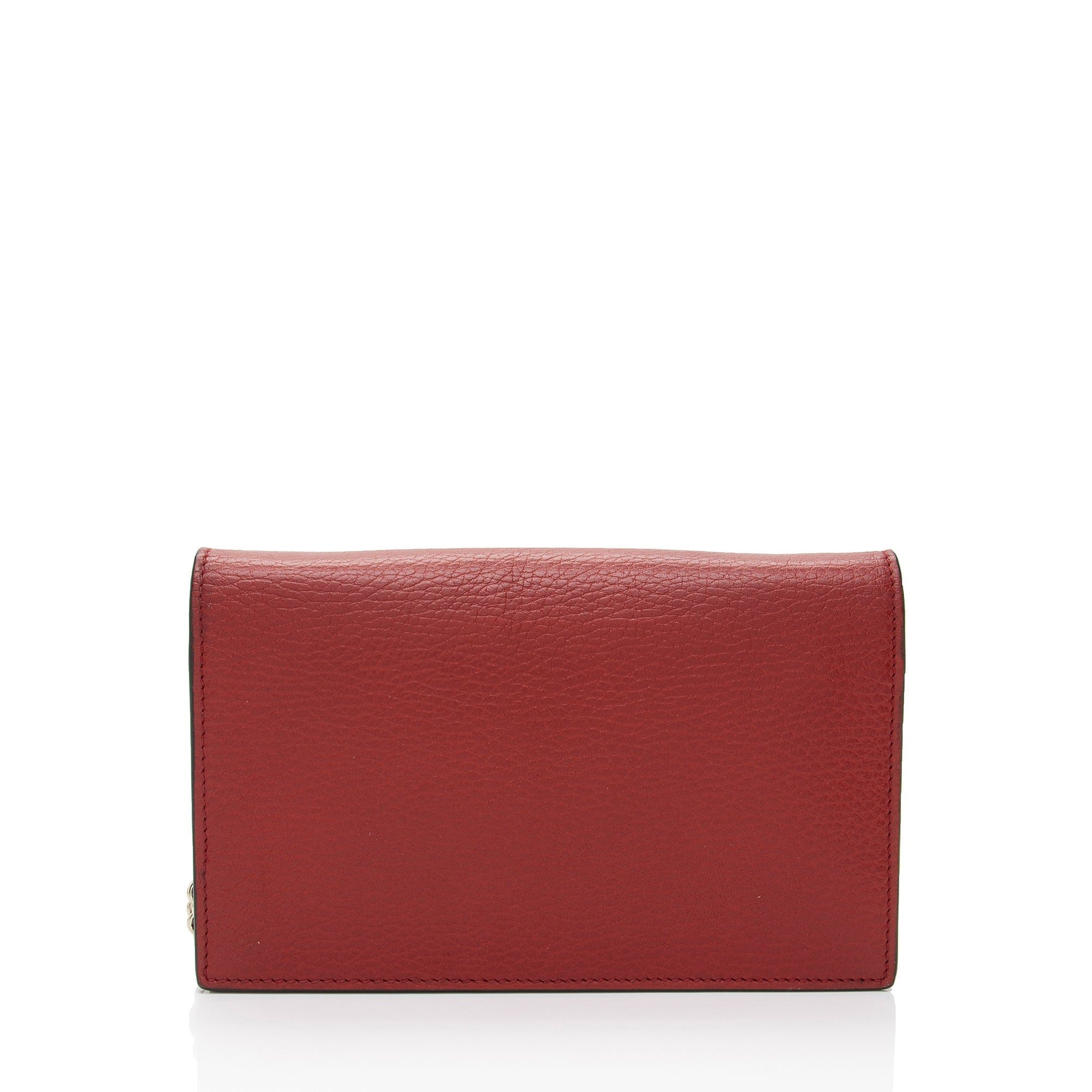 Gucci Grained Calfskin Interlocking G Chain Wallet
