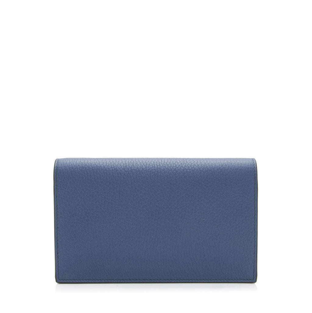 Gucci Grained Calfskin Interlocking G Chain Wallet (SHF-o6QJ2U)