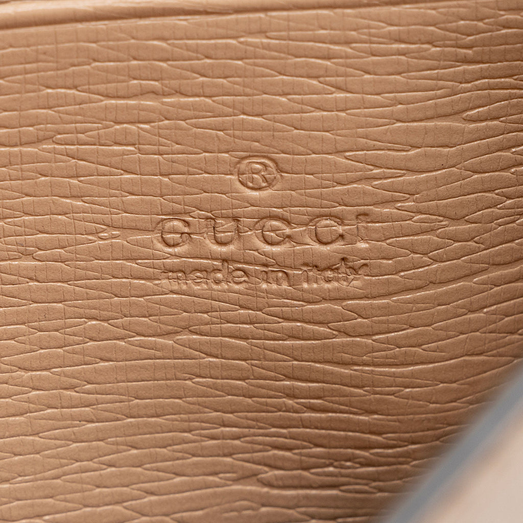 Gucci Grained Calfskin Interlocking G Chain Wallet