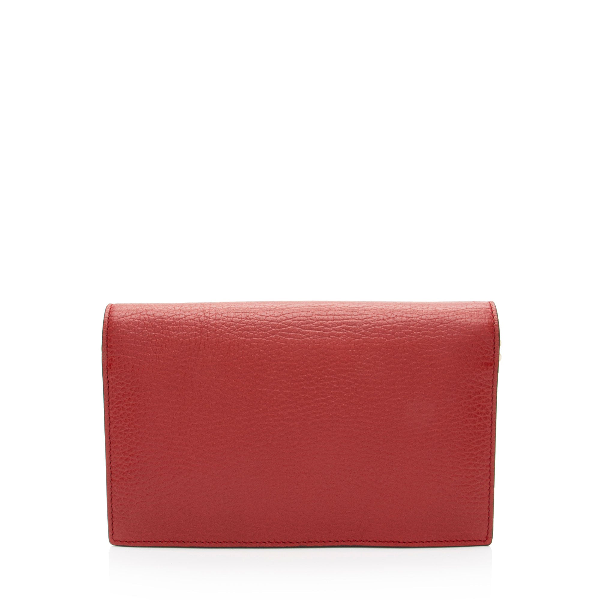 Gucci Grained Calfskin Interlocking G Chain Wallet