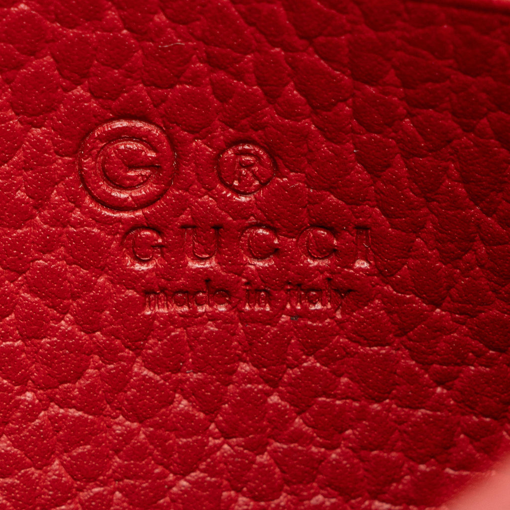 Gucci Grained Calfskin Interlocking G Chain Wallet