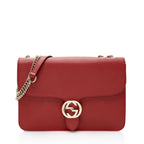 Gucci Grained Calfskin Interlocking G Medium Shoulder Bag (SHF-22611)