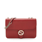 Gucci Grained Calfskin Interlocking G Medium Shoulder Bag (SHF-22410)