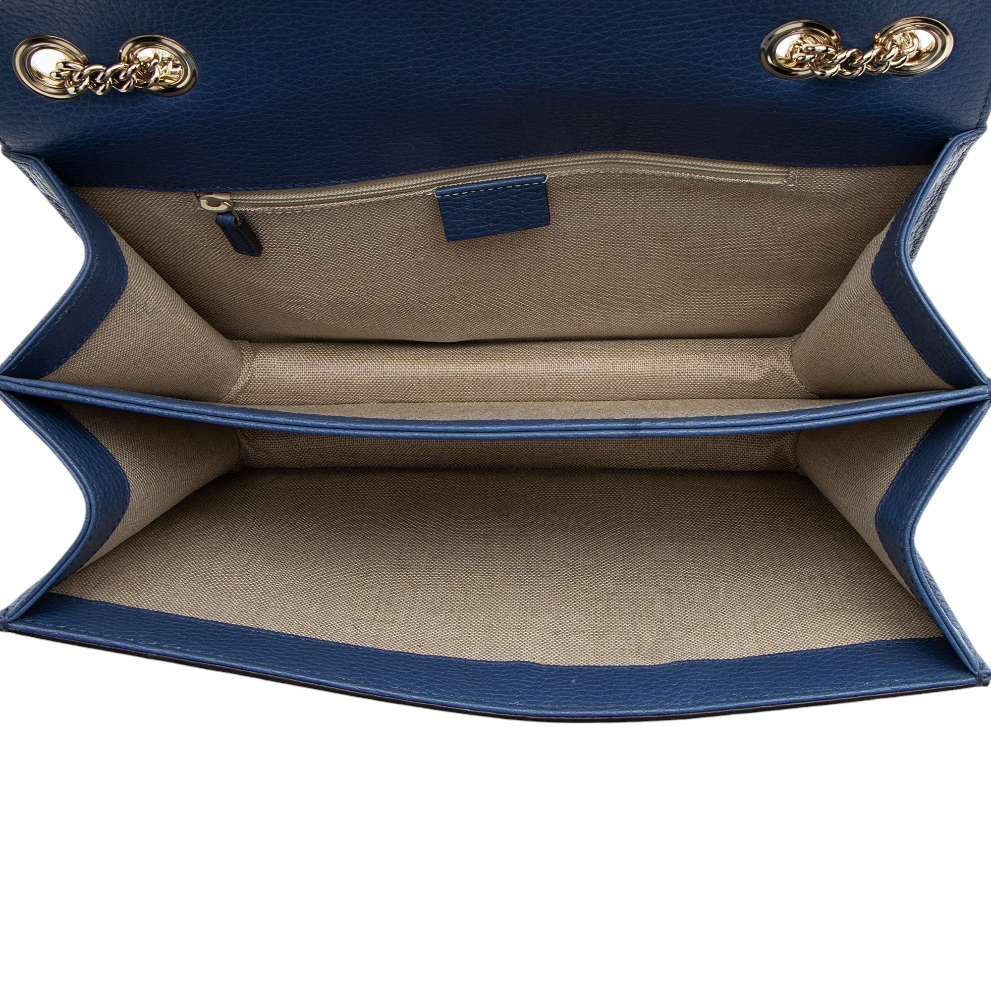 Gucci Grained Calfskin Interlocking G Medium Shoulder Bag (SHF-EgvU23)