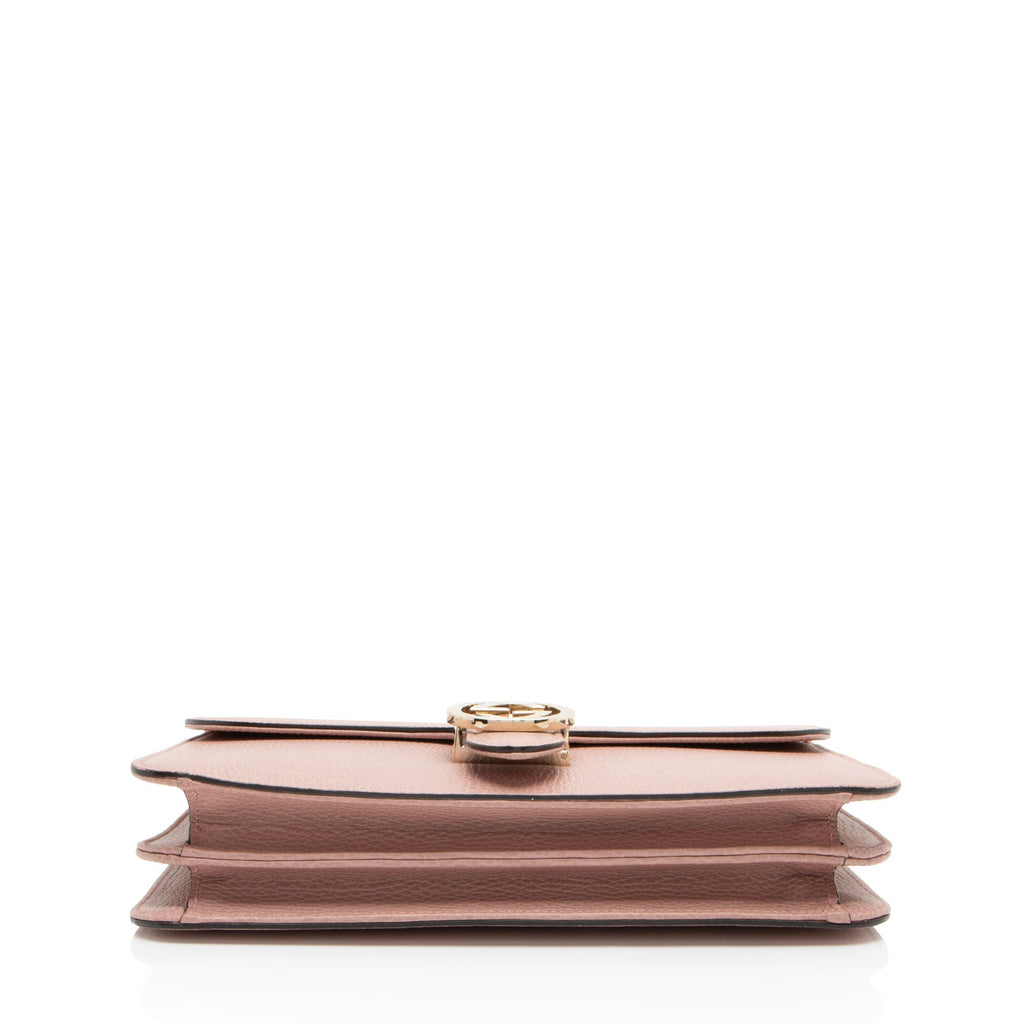 Gucci Grained Calfskin Interlocking G Medium Shoulder Bag