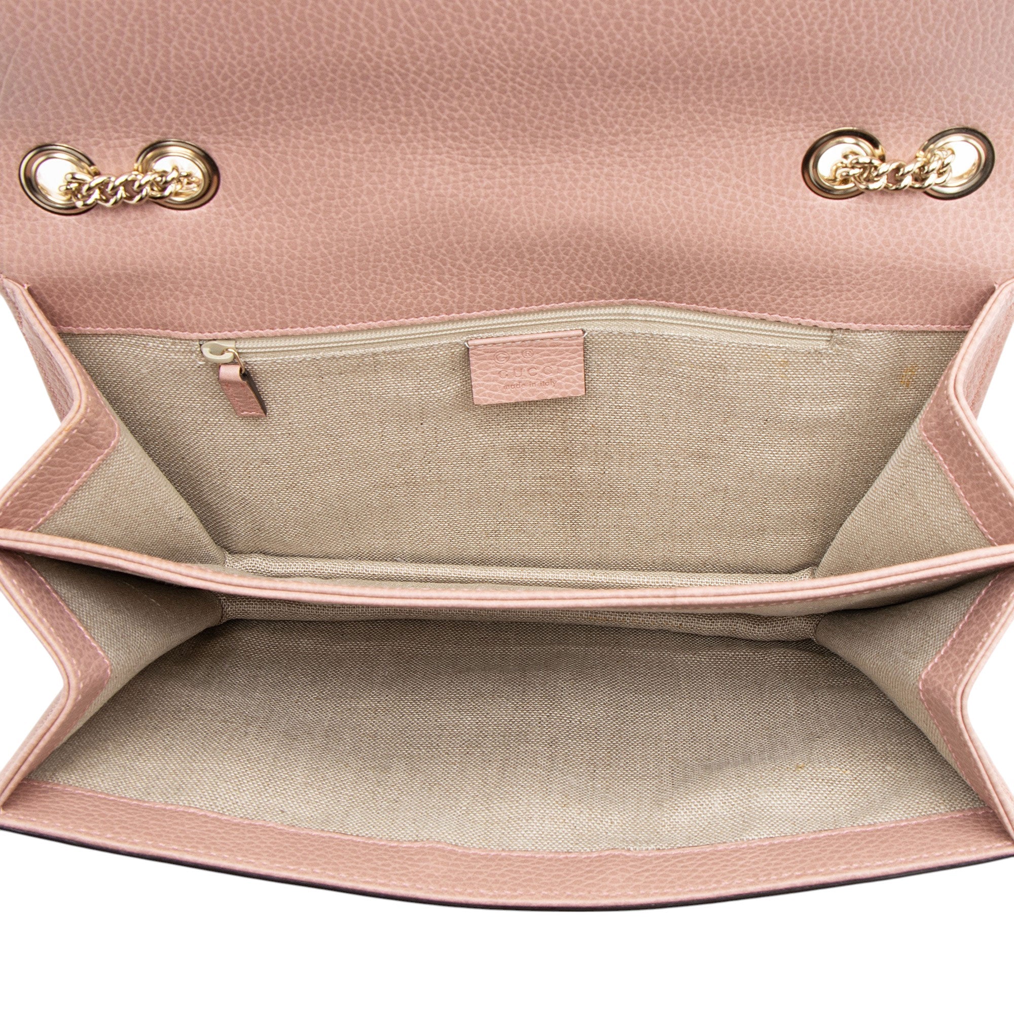 Gucci Grained Calfskin Interlocking G Medium Shoulder Bag