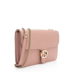 Gucci Grained Calfskin Interlocking G Medium Shoulder Bag