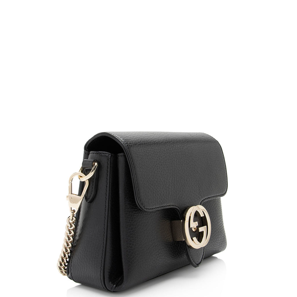 Gucci Grained Calfskin Interlocking G Small Crossbody Bag (SHF-lys74k)