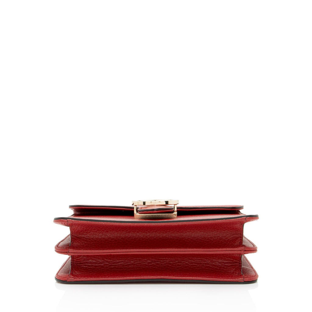 Gucci Grained Calfskin Interlocking G Small Shoulder Bag (SHF-0utu9Q)