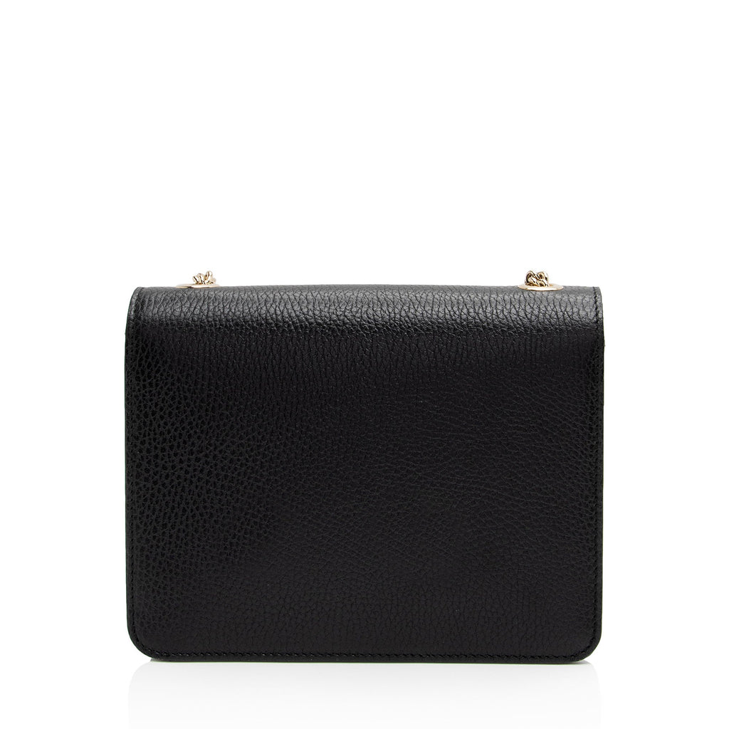 Gucci Grained Calfskin Interlocking G Small Shoulder Bag (SHF-1AVxLZ)