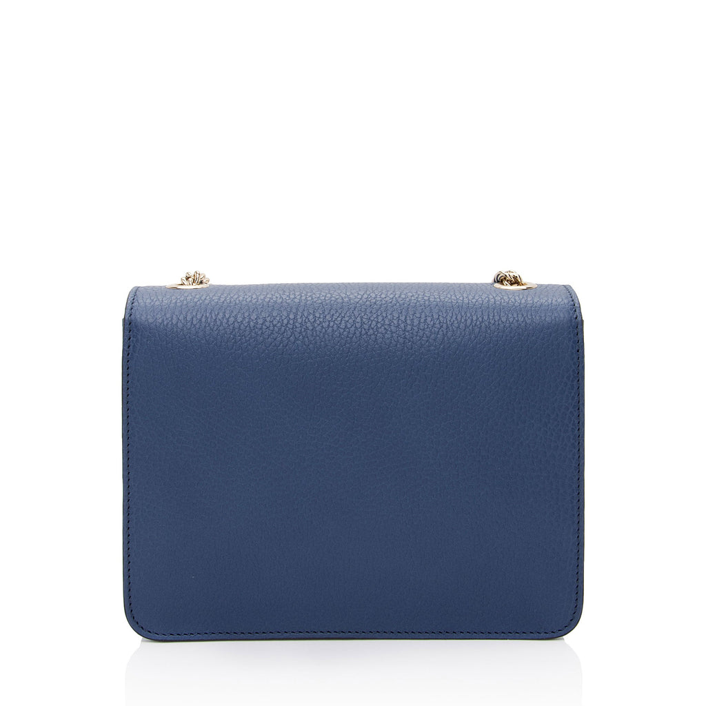 Gucci Grained Calfskin Interlocking G Small Shoulder Bag (SHF-s4DfUr)