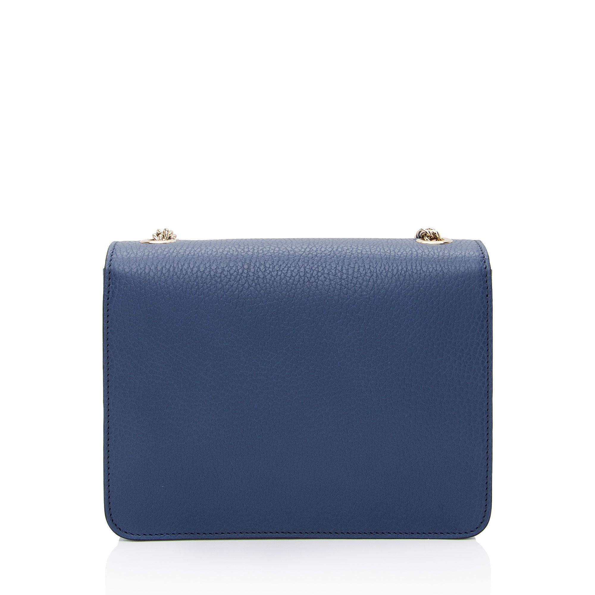 Gucci Grained Calfskin Interlocking G Small Shoulder Bag (SHF-s4DfUr)