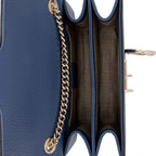 Gucci Grained Calfskin Interlocking G Small Shoulder Bag (SHF-s4DfUr)