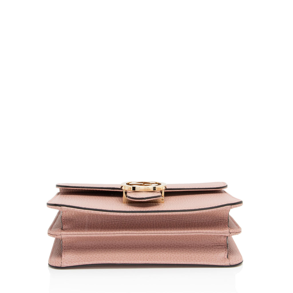 Gucci Grained Calfskin Interlocking G Small Shoulder Bag (SHF-BPuIFX)