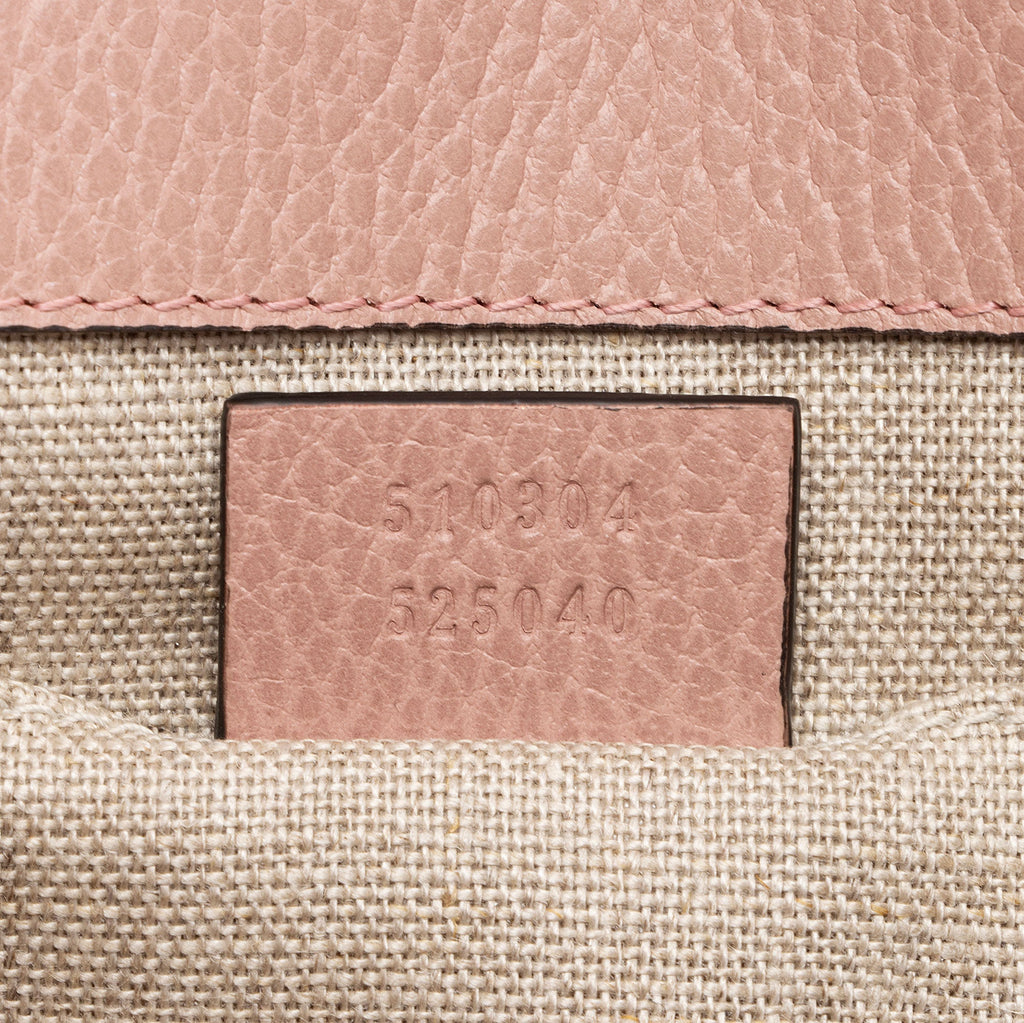 Gucci Grained Calfskin Interlocking G Small Shoulder Bag (SHF-BPuIFX)
