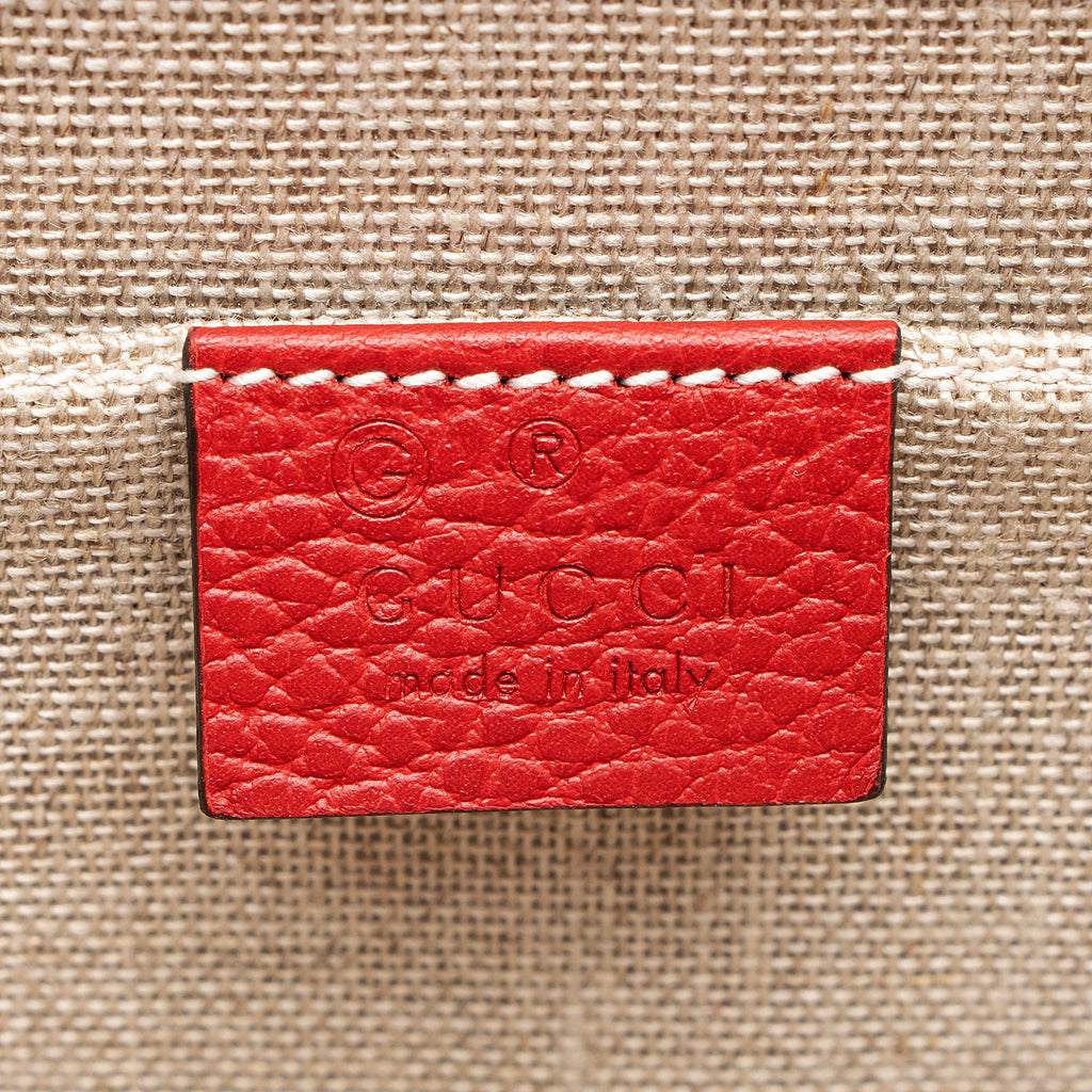 Gucci Grained Calfskin Interlocking G Small Shoulder Bag