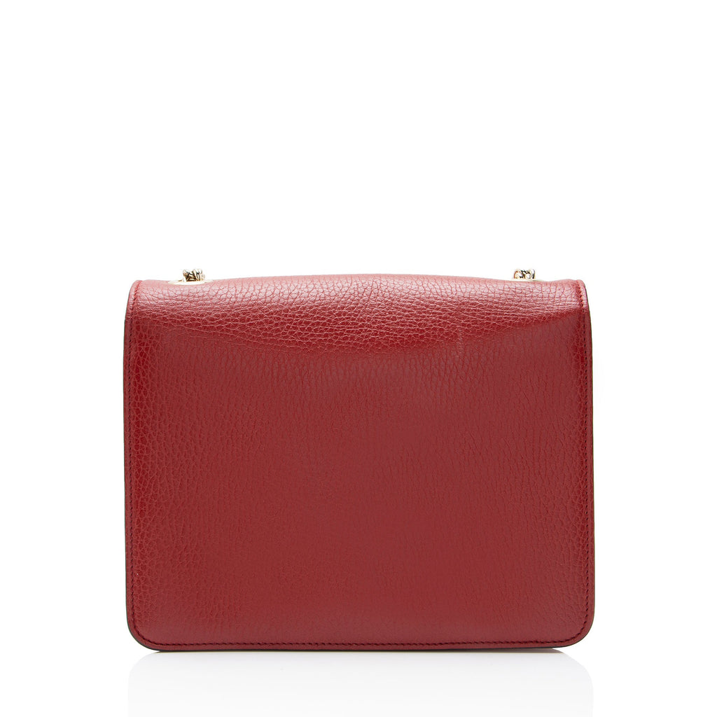 Gucci Grained Calfskin Interlocking G Small Shoulder Bag