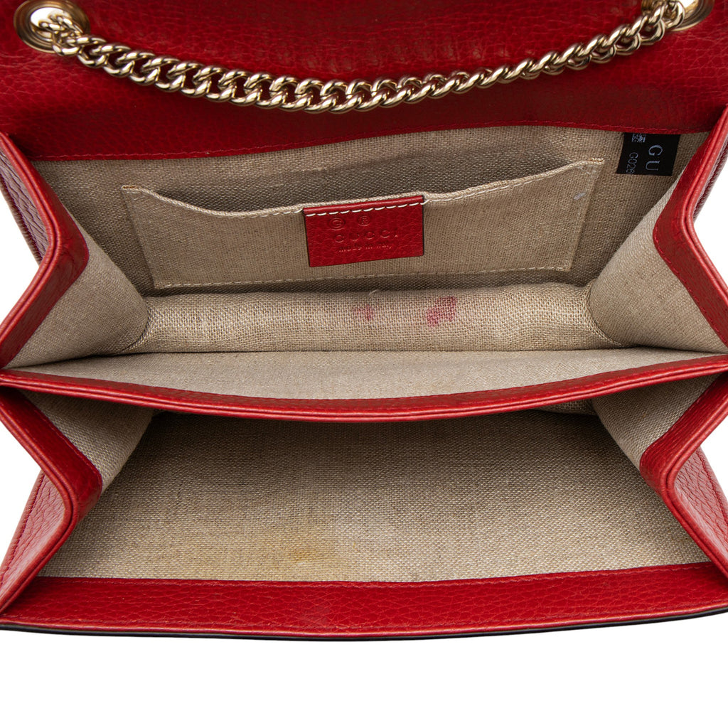 Gucci Grained Calfskin Interlocking G Small Shoulder Bag