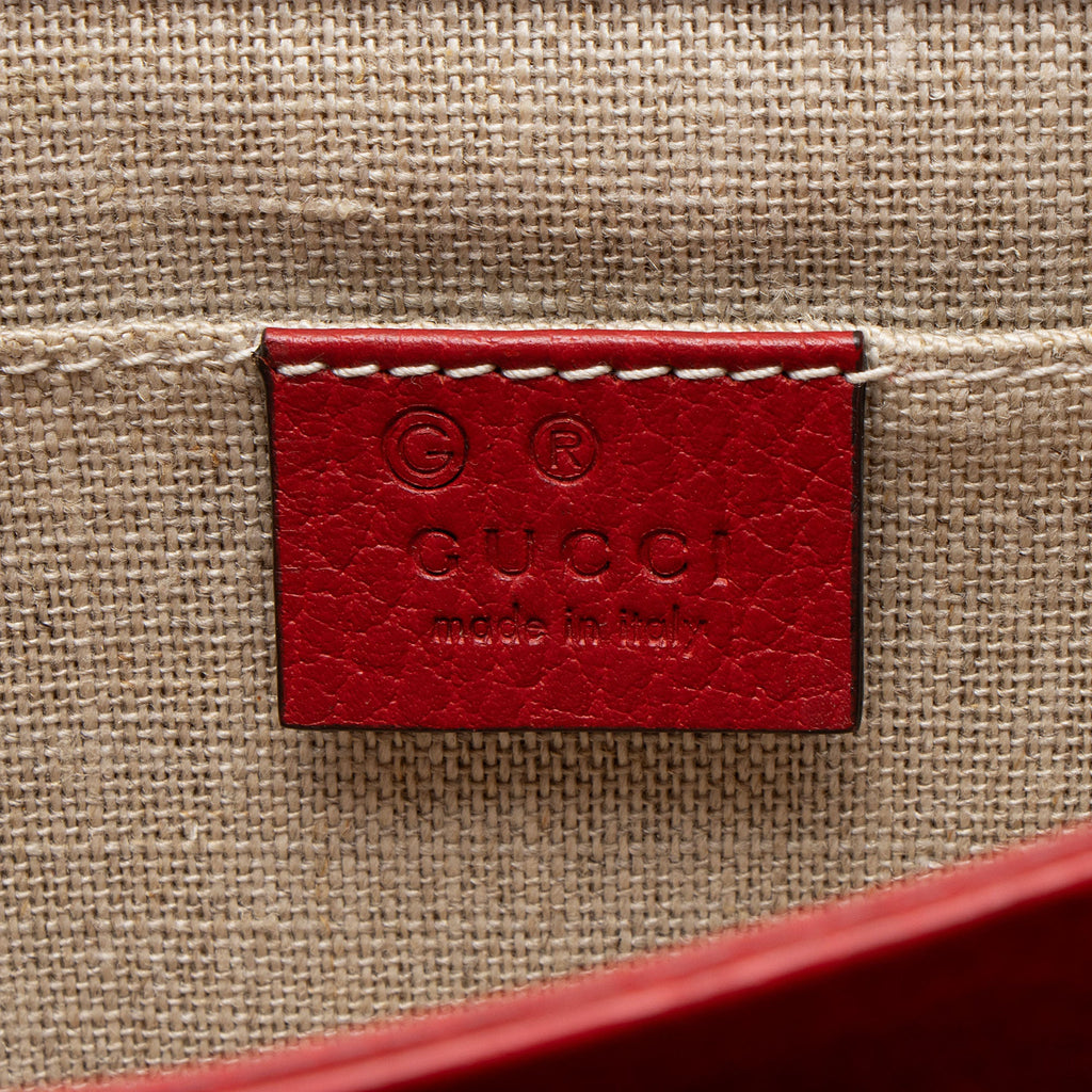 Gucci Grained Calfskin Interlocking G Small Shoulder Bag