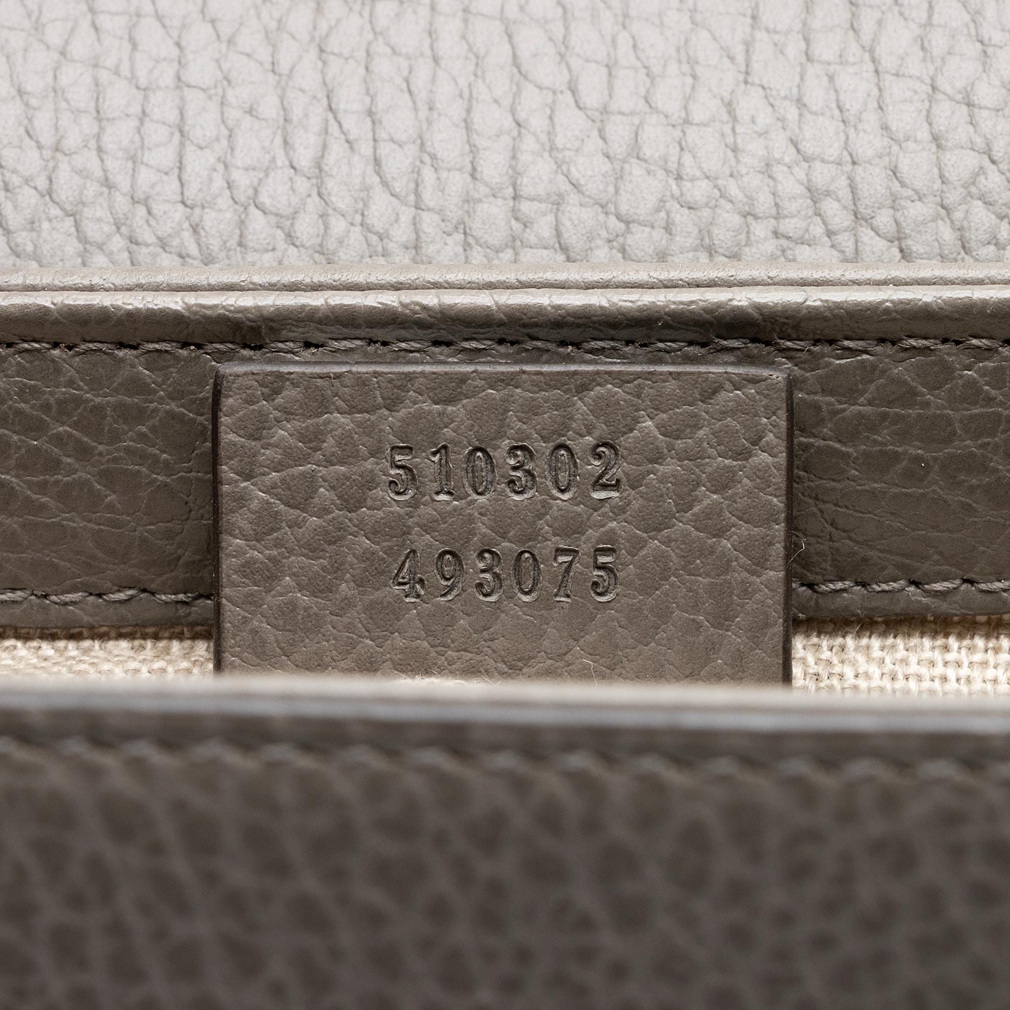 Gucci Leather Interlocking G Small Top Handle