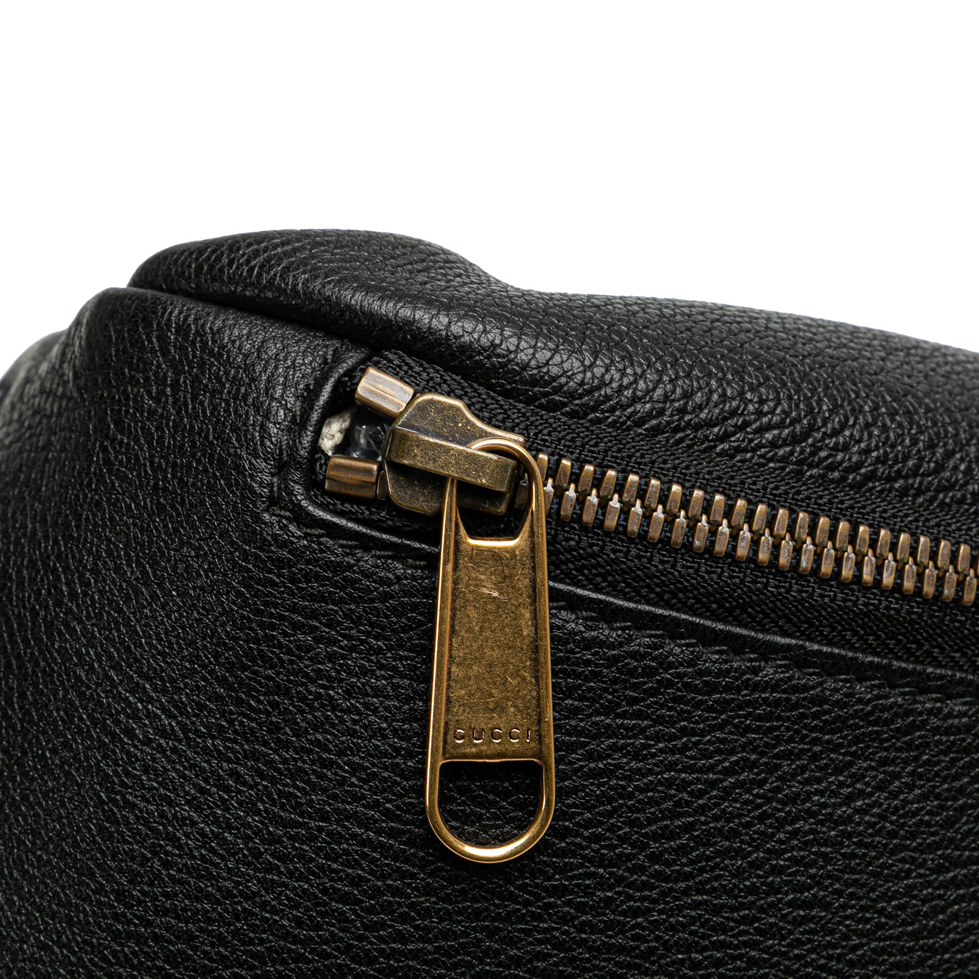 Gucci Grained Calfskin Logo Belt Bag