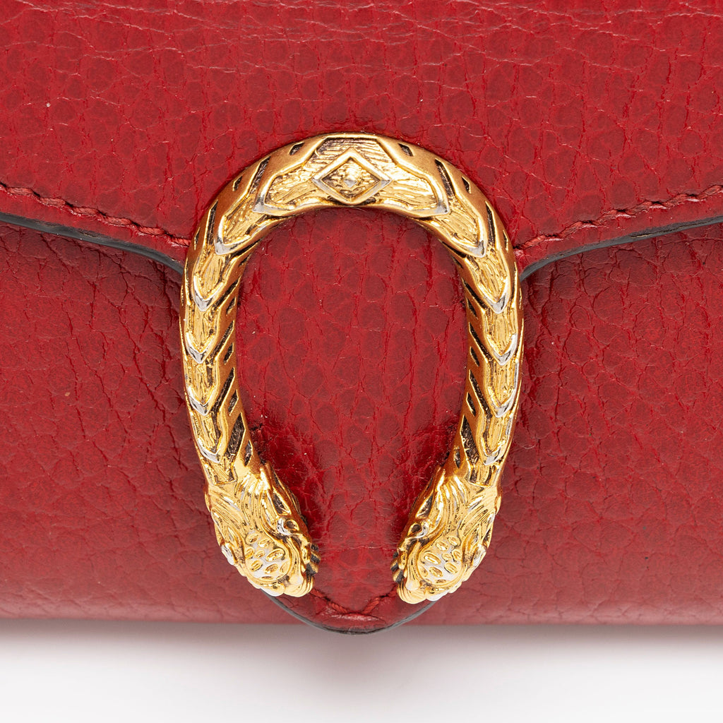 Gucci Grained Leather Dionysus Card Case Chain Bag (SHF-l9jmCE)