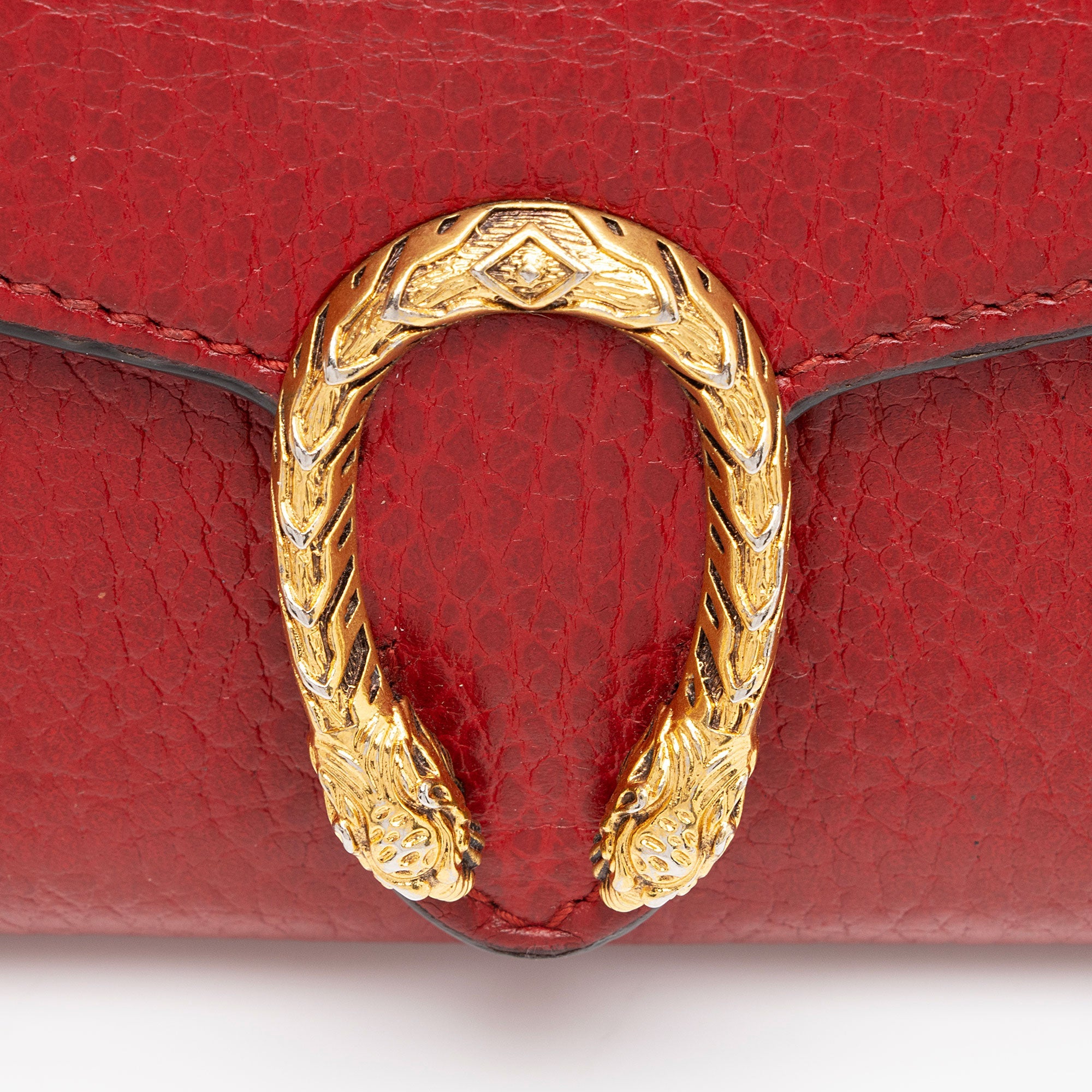 Gucci Grained Leather Dionysus Card Case Chain Bag (SHF-l9jmCE)