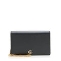 Gucci Grained Leather GG Marmont Mini Chain Bag (SHF-9urvWF)