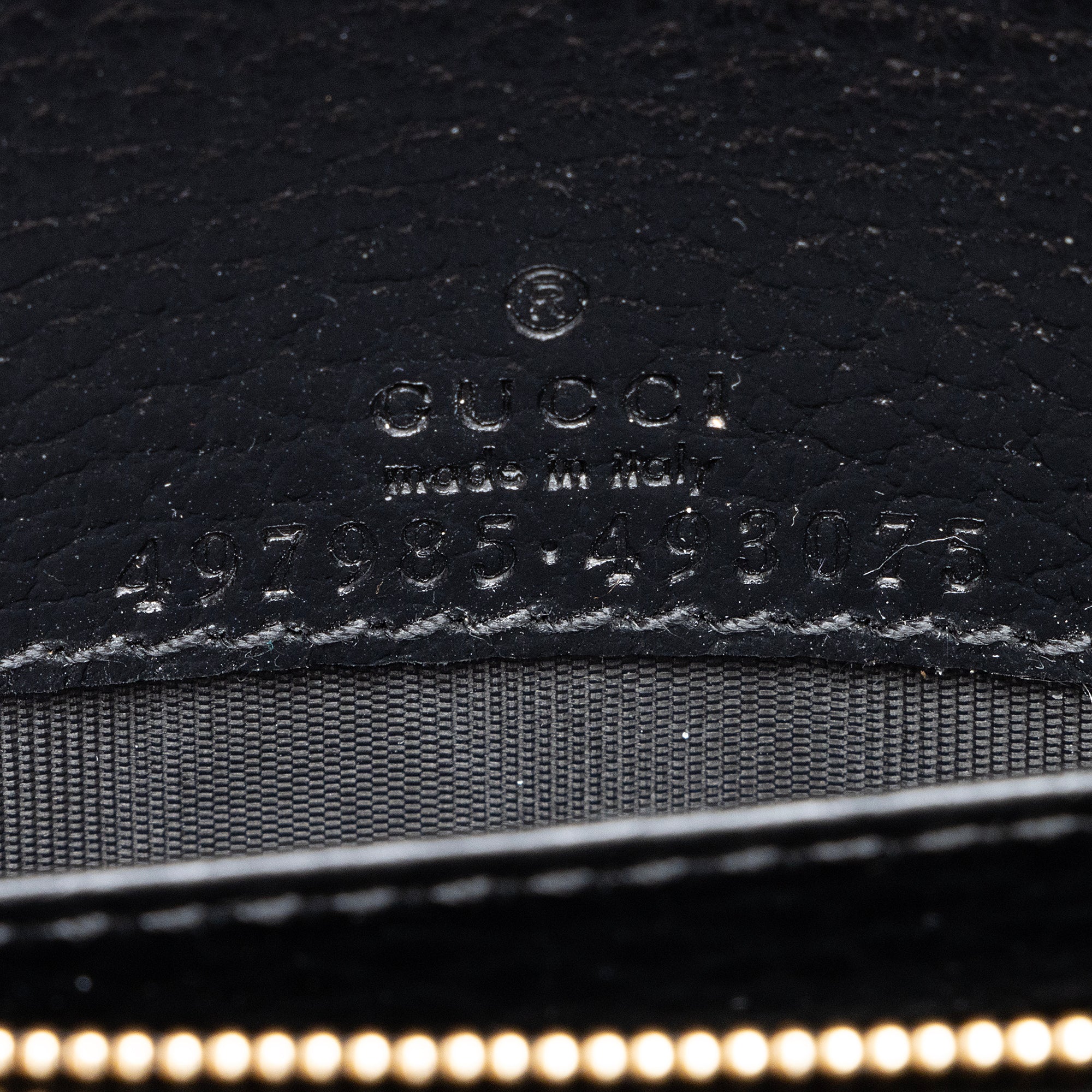 Gucci Grained Leather GG Marmont Mini Chain Bag (SHF-9urvWF)