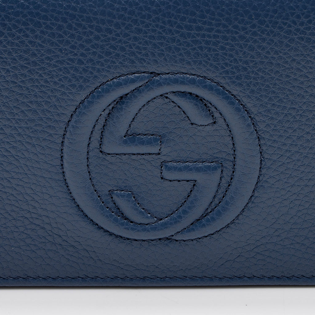 Gucci Grained Leather Soho Wallet on Chain Bag (SHF-6pAjFg)