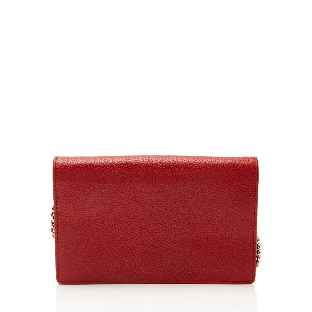 Gucci Grained Leather Soho Wallet on Chain