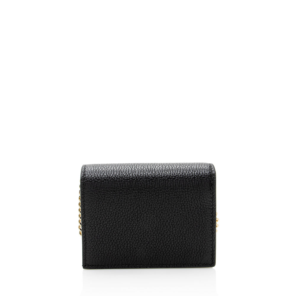 Gucci Grained Leather Zumi Card Case Chain Bag (SHF-19173)