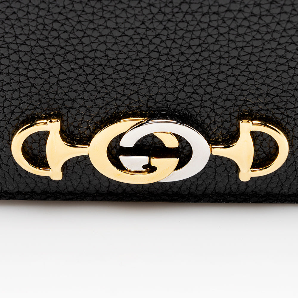 Gucci Grained Leather Zumi Card Case Chain Bag (SHF-19173)