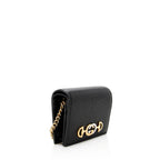 Gucci Grained Leather Zumi Card Case Chain Bag (SHF-19173)