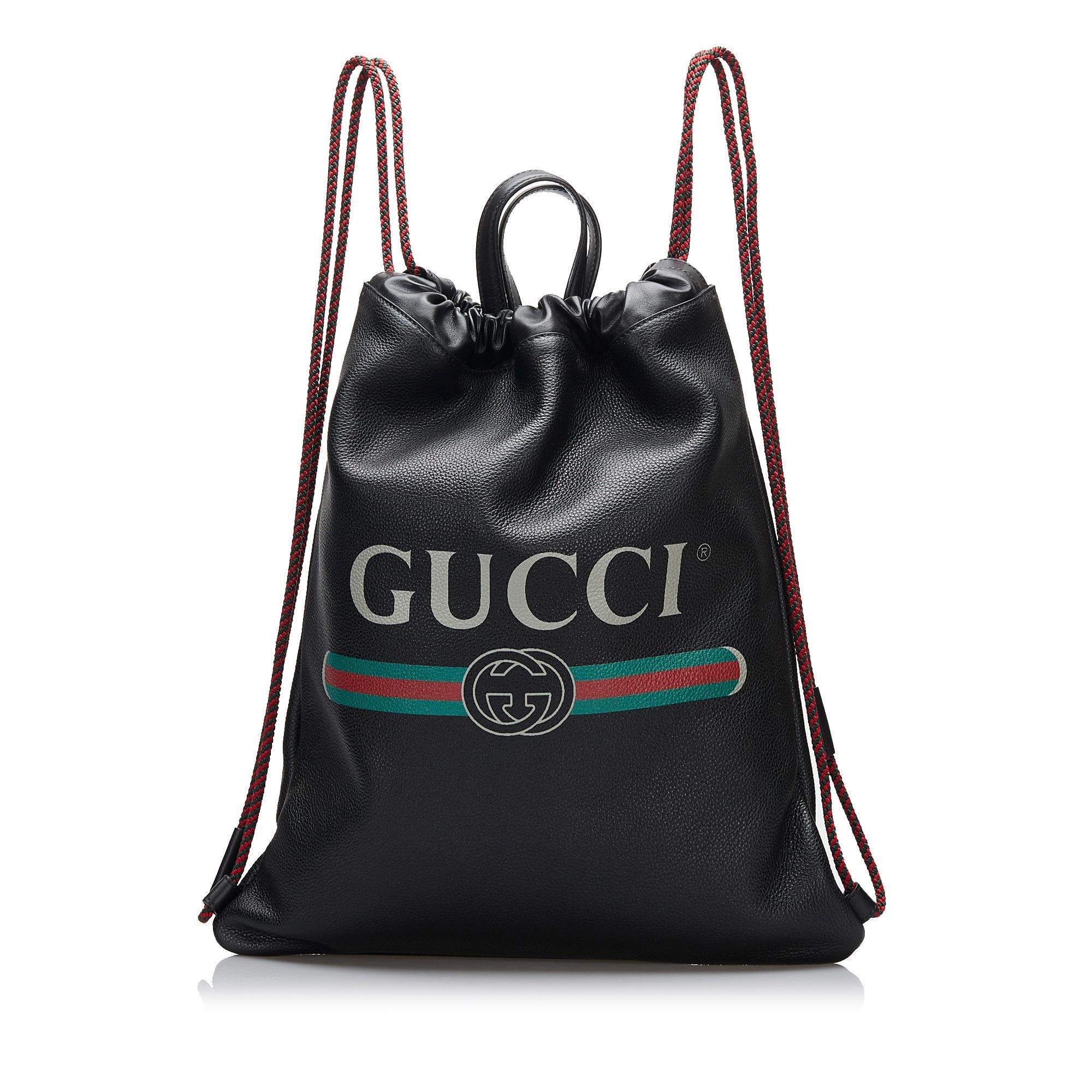 Gucci Gucci Logo Drawstring  Backpack (SHG-iZwaga)