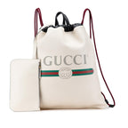 Gucci Gucci Logo Leather Backpack