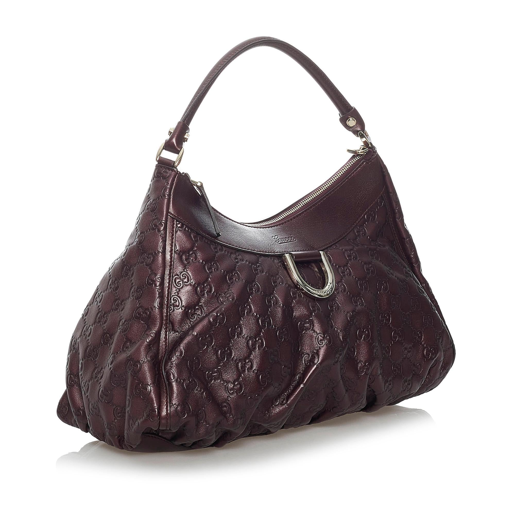 Gucci Guccissima Abbey D-Ring Shoulder Bag (SHG-29816)