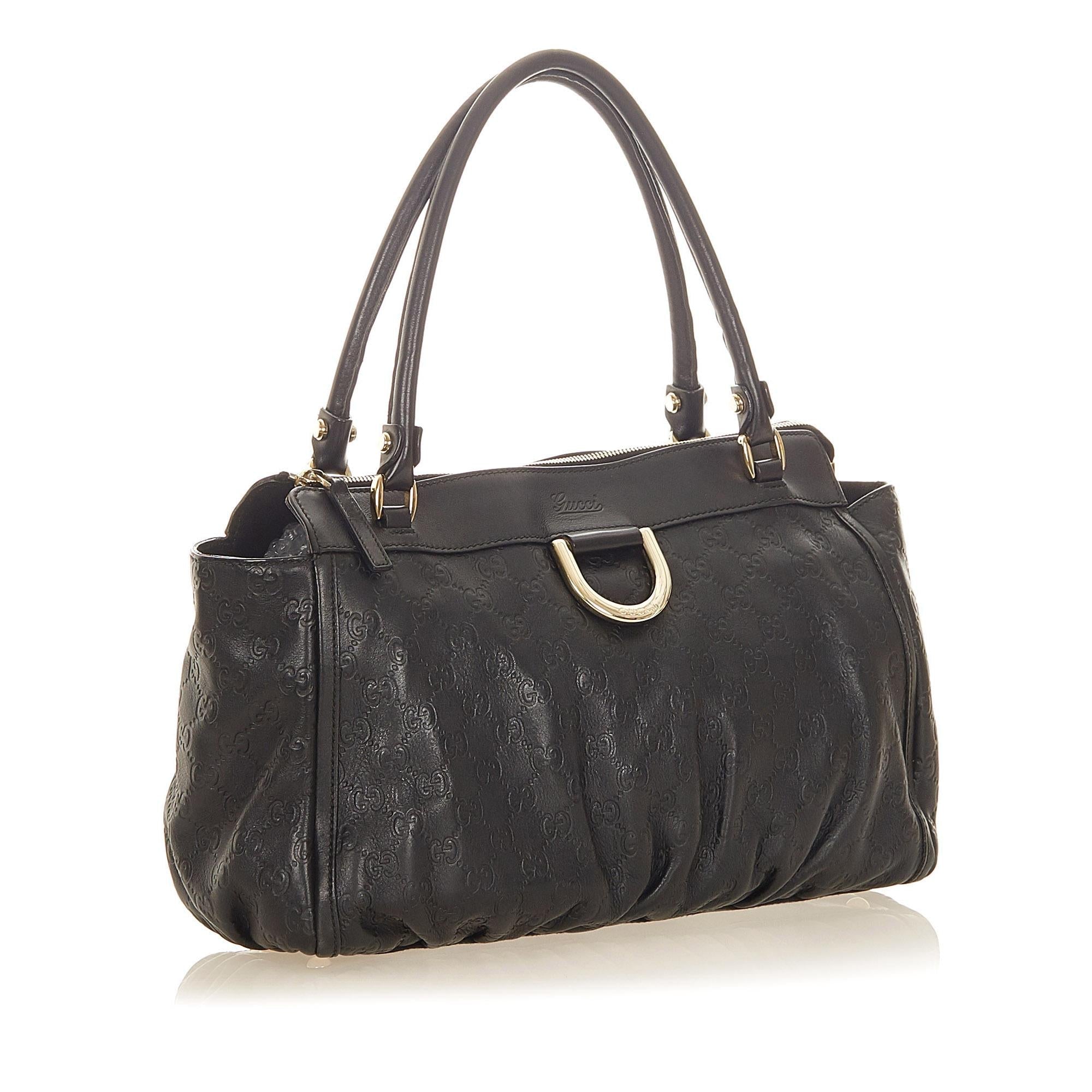 Gucci Guccissima Abbey D-Ring Shoulder Bag (SHG-31680)