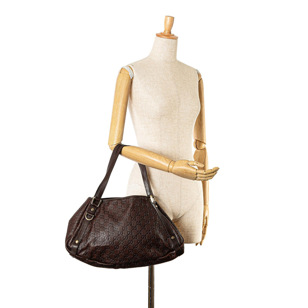 Gucci Guccissima Abbey D Ring Shoulder Bag (SHG-SjE2CS)
