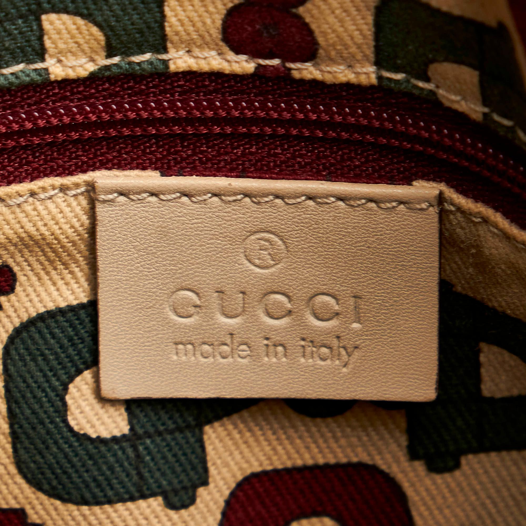 Gucci Guccissima Abbey Leather Boston Bag (SHG-33090)