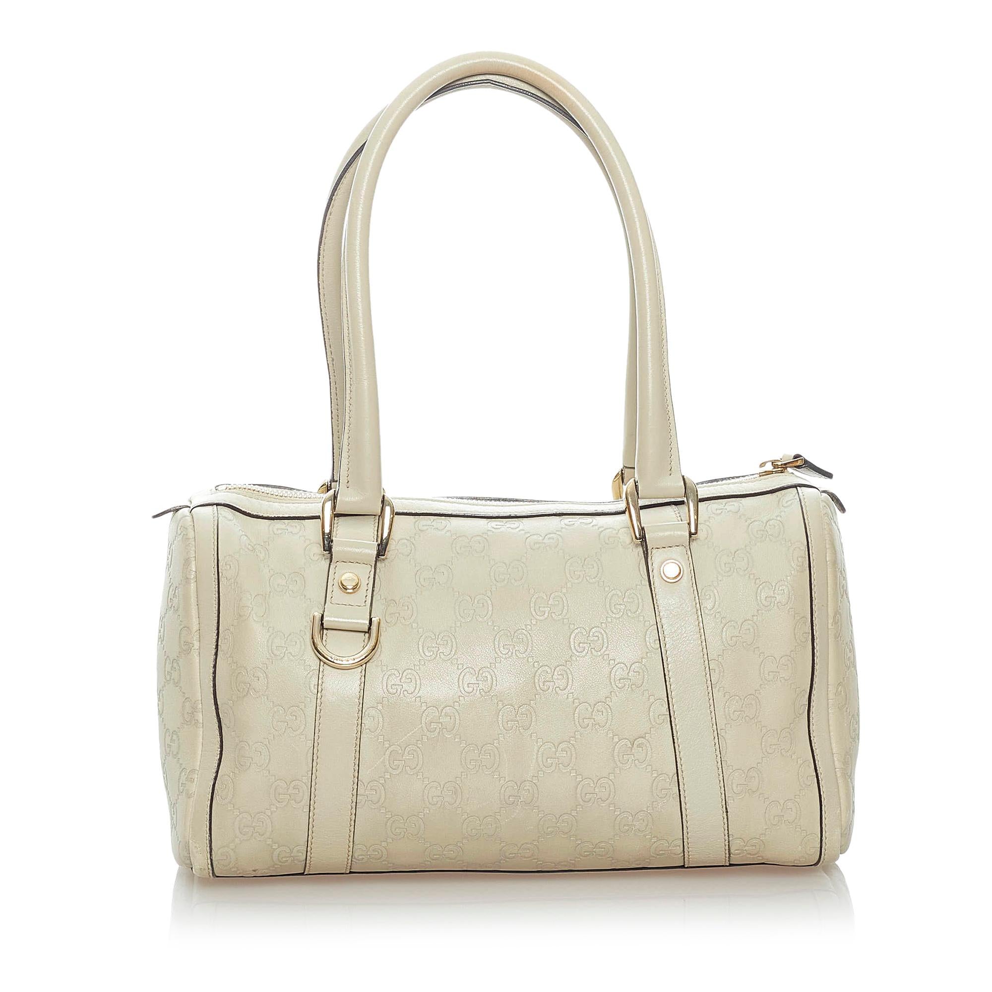 Gucci Guccissima Abbey Leather Boston Bag (SHG-37222)