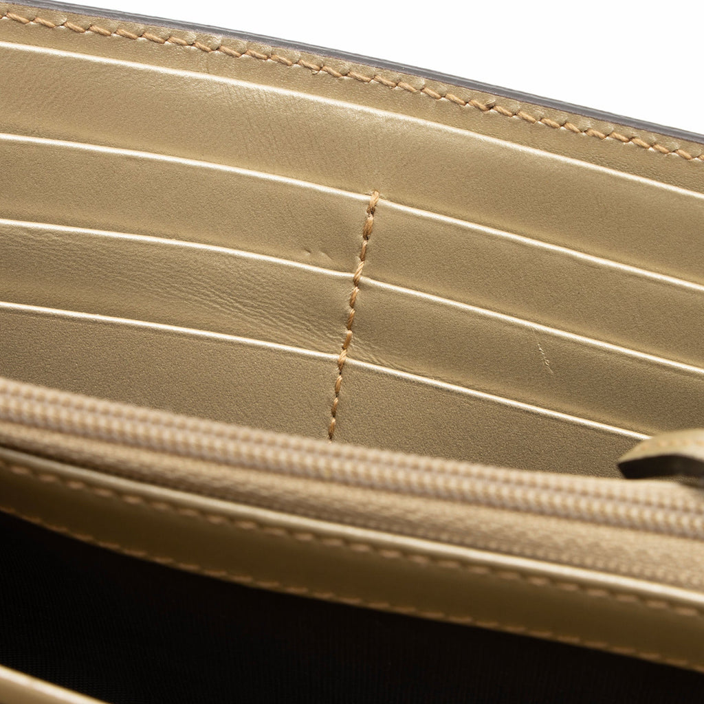 Gucci Guccissima Leather Bow Signature Continental Wallet