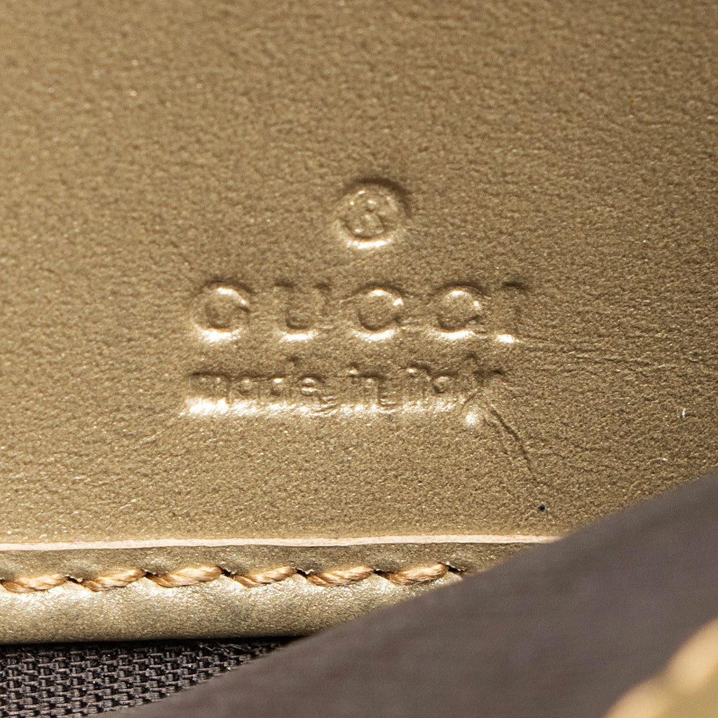 Gucci Guccissima Leather Bow Signature Continental Wallet