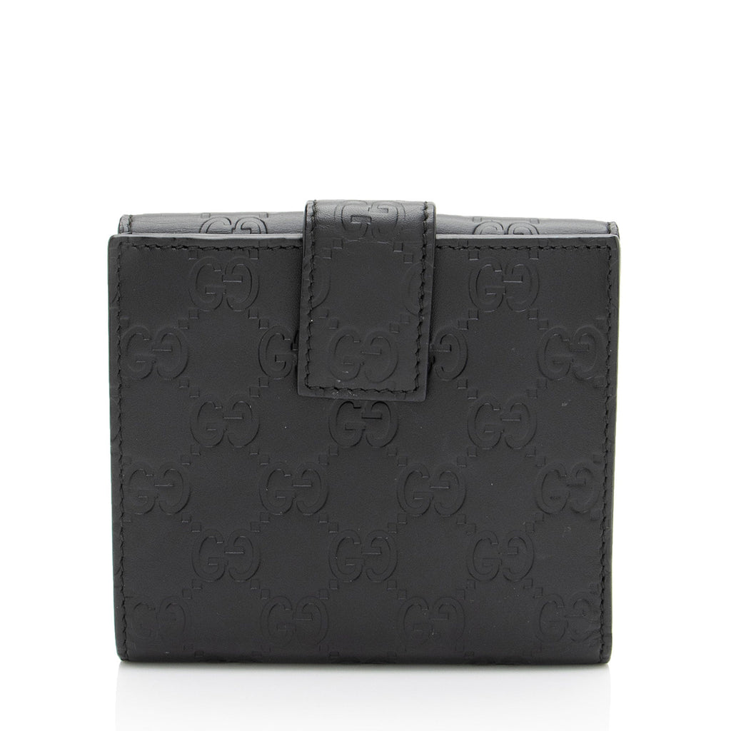 Gucci Guccissima Bow Signature French Wallet