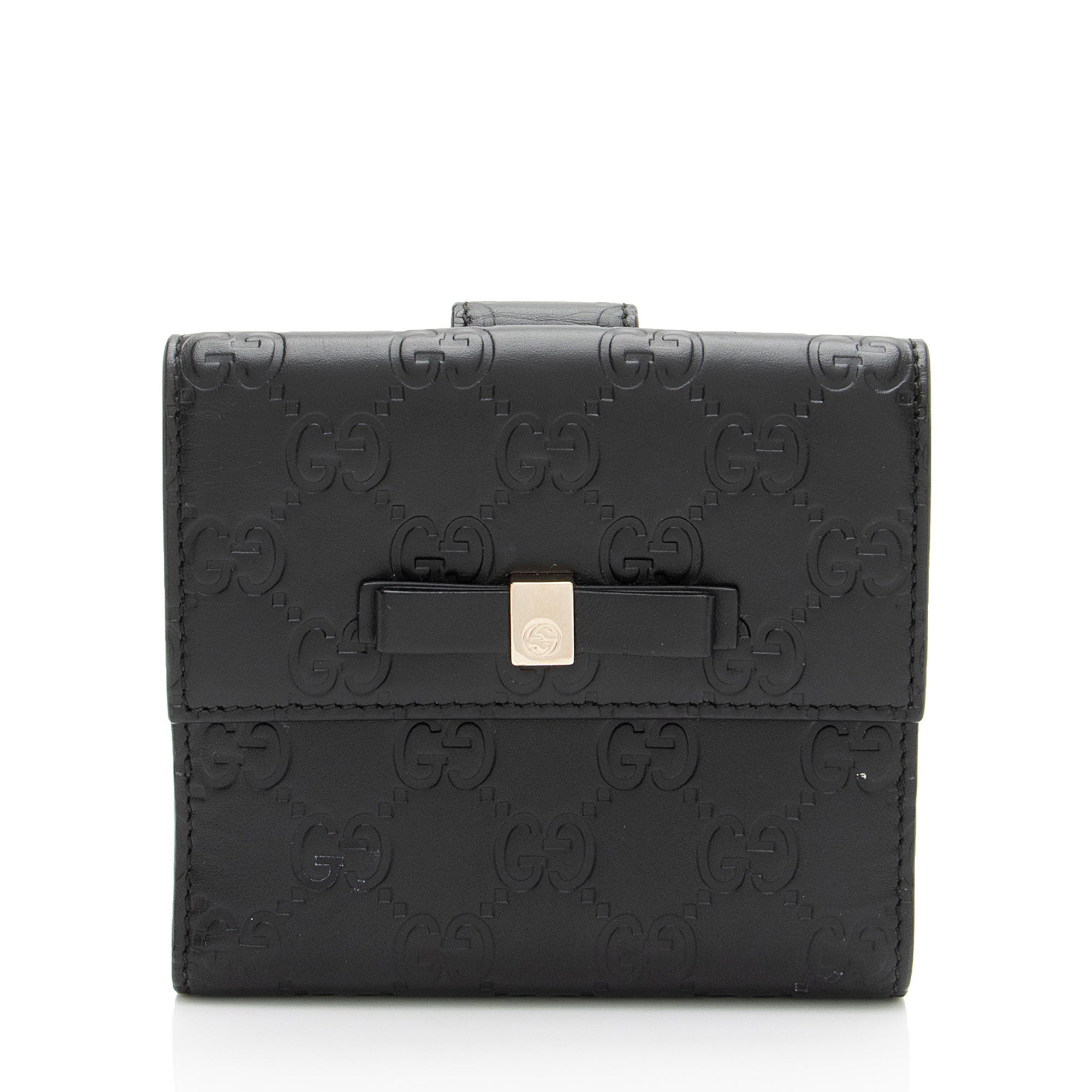 Gucci Guccissima Bow Signature French Wallet